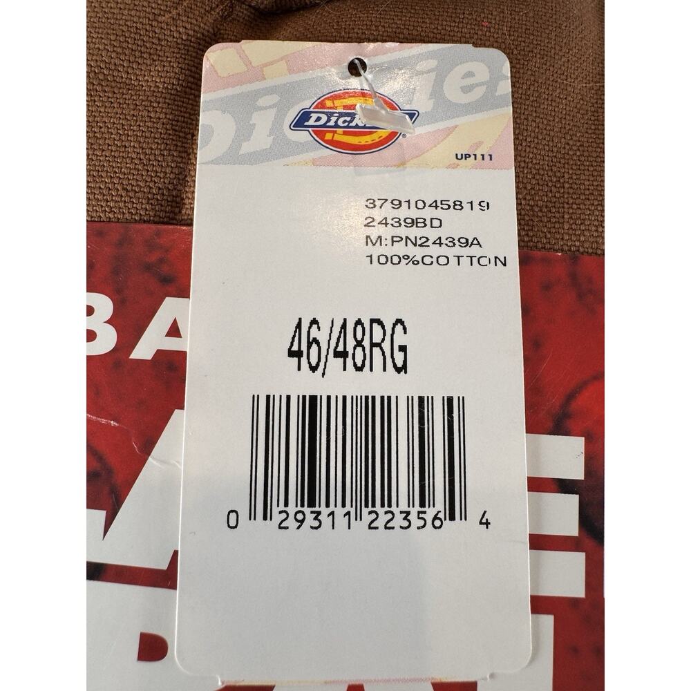 Dickies NWT Men 46/48 Brown 10oz Duck Cotton Insulated Hooded Work Coveralls - Picture 2 of 12